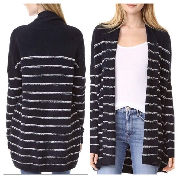 Vince Stripe Cardigan Size Extra Small - Picture 2 of 11